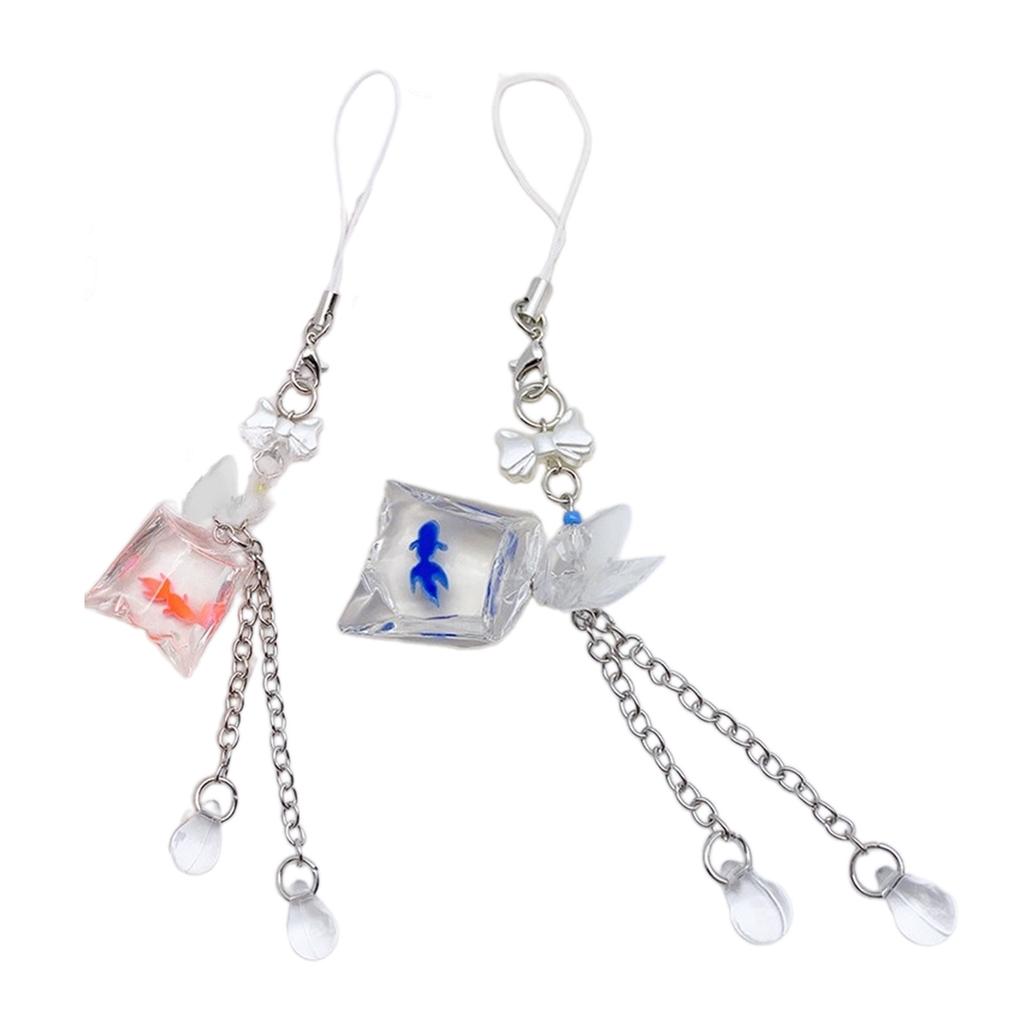 Модная сумка золотая рыбка бусины подвески кулон милый телефон ремешок сумка украшение портативные подвески шнурок для девочек женщин