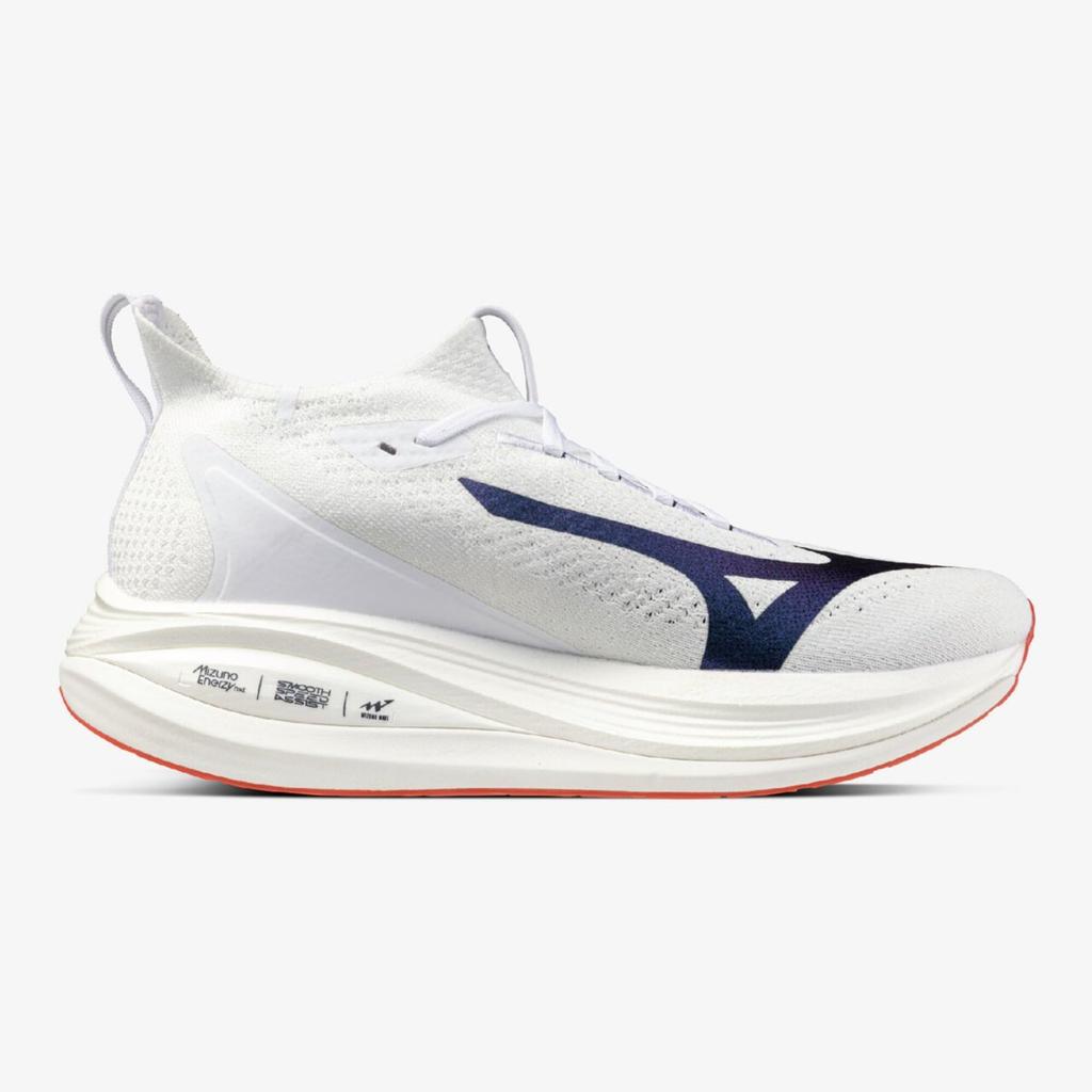 Mizuno Кроссовки для бега NEO VISTA 2 для мужчин, белые x металлический синий x 2E, розовые, 25,5 см,