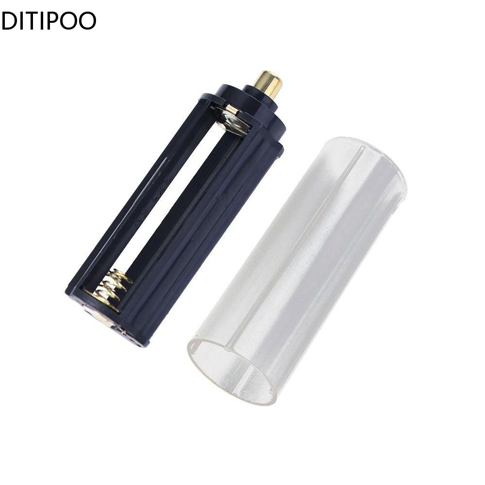 2 In 1 Plastic 18650 Battery Tube White Casing Sheath Tube AAA Battery Storage Boxes Holder organizer for Flashlight Torch Lamp
