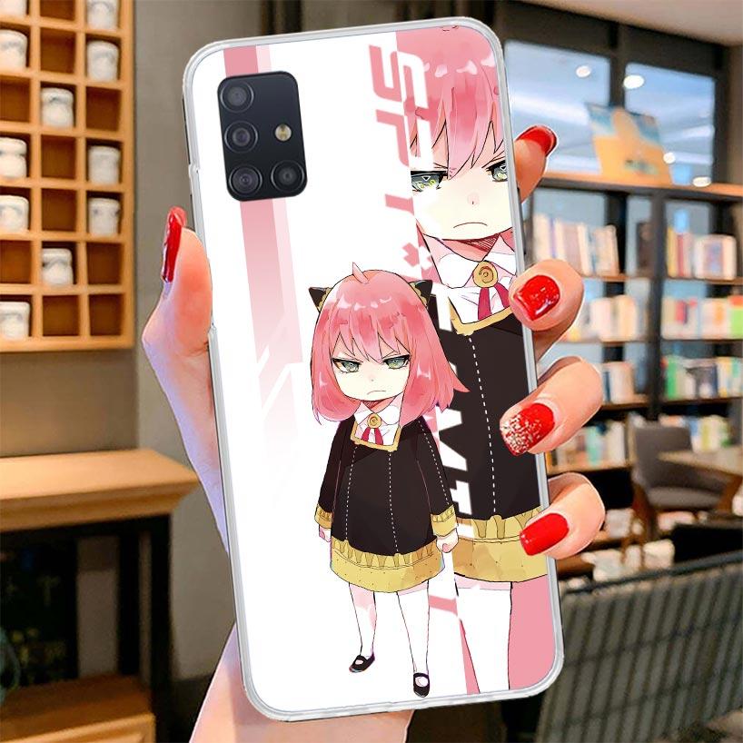 Spy Family Anya Cute Cover Phone Case For Samsung Galaxy A12 A22 A32 A52 A72 A02S Phone Case Note 20 Ultra 10 S10 Plus A51 A71 A