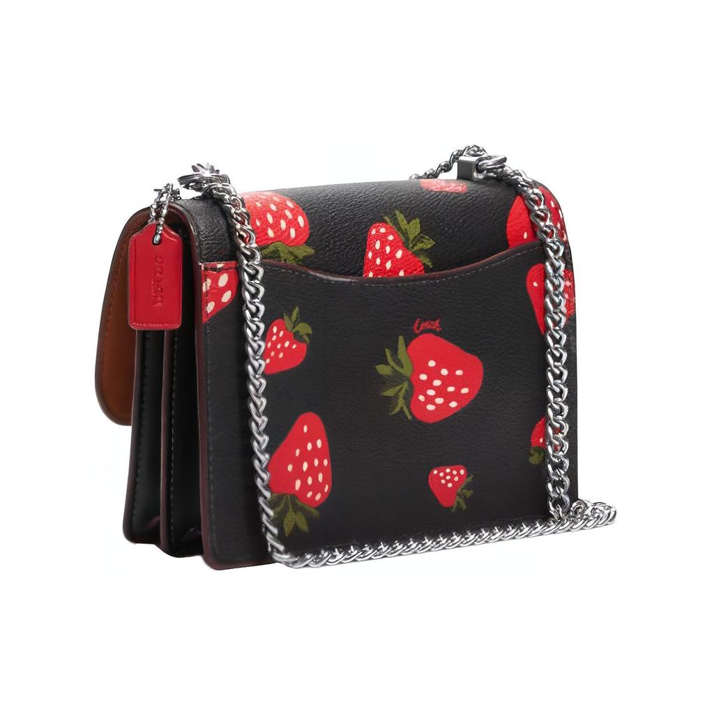 New COACH Klare Leather Trunk Bag Shoulder Bag Crossbody Bag Mini Women's Black CH353-SVA47