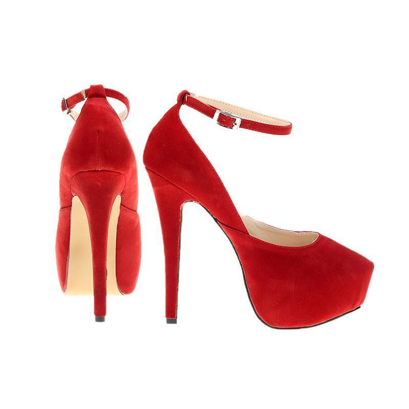 Женские туфли-лодочки на шпильках, сексуальные, 14 см, с круглым носком, ремешком на щиколотке, с тонким каблуком, на платформе, с открытой пяткой, туфли-лодочки на высоком каблуке, для вечеринки, свадьбы, платья