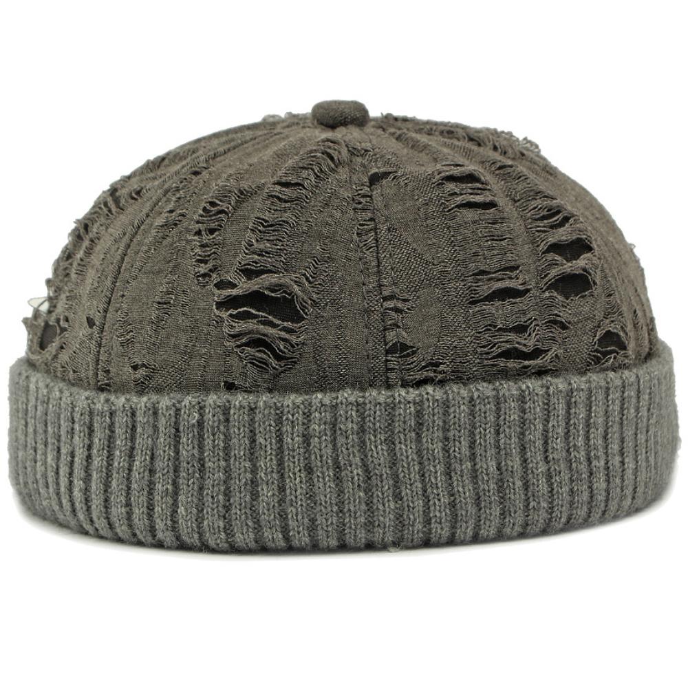 HT4857 Autumn Winter Cap for Men Women Stylish Shabby Skull Cap Male Female Beanie Hat Knitted Earflap Cap Adjustable Bomber Hat