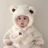 Children'S Hat Baby Scarf In One Cute And Super Cute In Autumn And Winter Thick And Warm Baby Ear Protection Hat For Boys And Girls