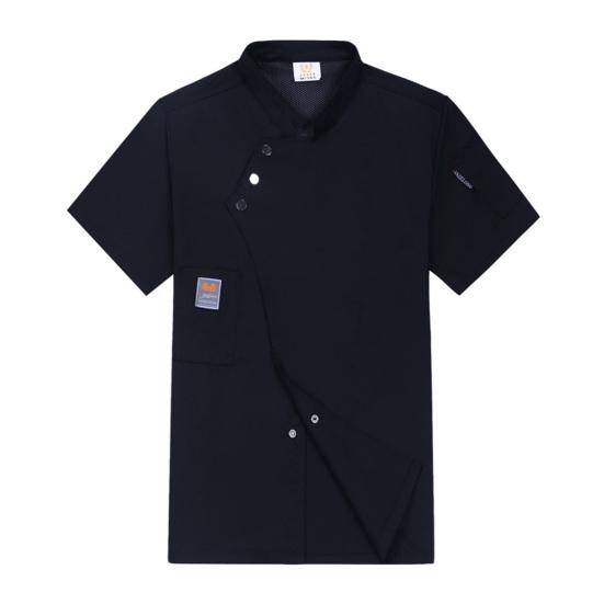 Униформа для общественного питания, шикарная кухонная одежда с короткими рукавами, рубашка официанта, дышащая рубашка унисекс, униформа шеф-повара, кухонная одежда