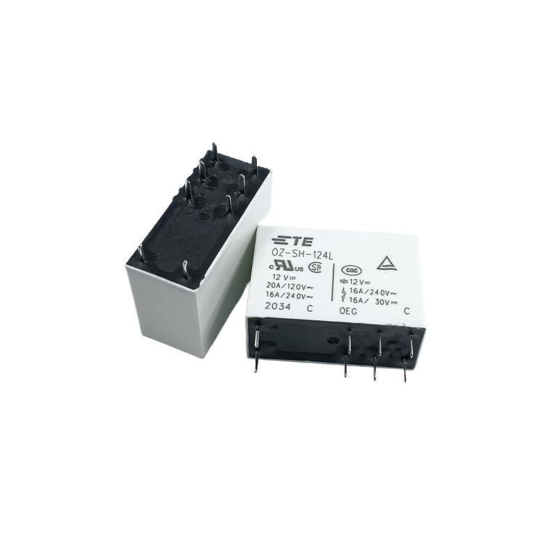 Original TE Tyco Power Relay OZ-SH-124L, 16A 8-pin, Changeover Relay, Genuine Stock