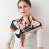 Women 100% Natural Silk Scarf Square Print Large Bandana Real Silk Shawls Headscarf Pure Silk Neckerchief For Ladies 88x88cm