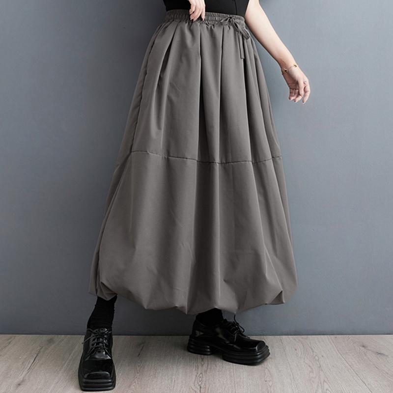 ZANZEA Женские повседневные плиссированные однотонные юбки Bud с эластичной талией