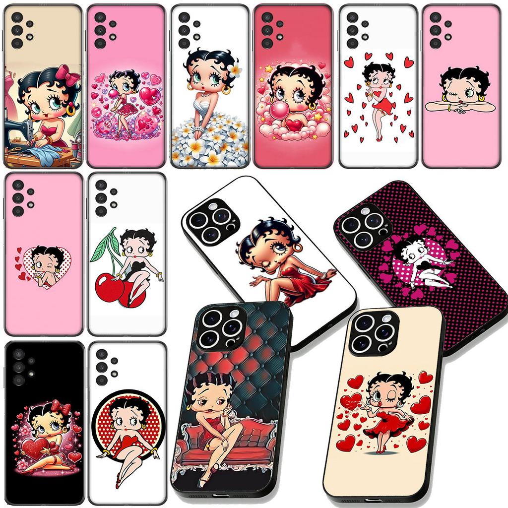 B-Bettys Cartoon B-Boops Anime Casing Cover for Samsung Galaxy Note 20 9 10 S8 S10 Lite S9 Plus A54 A53 A21S S10E A17 Phone Case