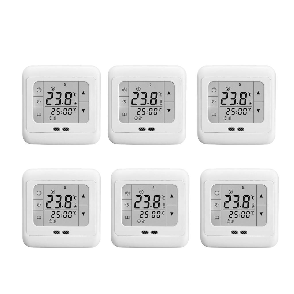 Touch Screen White Digital Thermostat Programmable Temperature Controller Heating Thermoregulator Intelligence