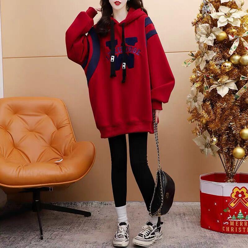 Свитшот с капюшоном из вышитого бархата Silver Fox с добавлением хлопка