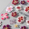 1 шт. Желейные 5D тисненые наклейки для нейл-арта с цветочным рисунком, Фея, Орхидея, Гибискус, Лепесток цветка, Гравированные слайдер-наклейки, Самоклеящиеся шармы для ногтей для DIY маникюра