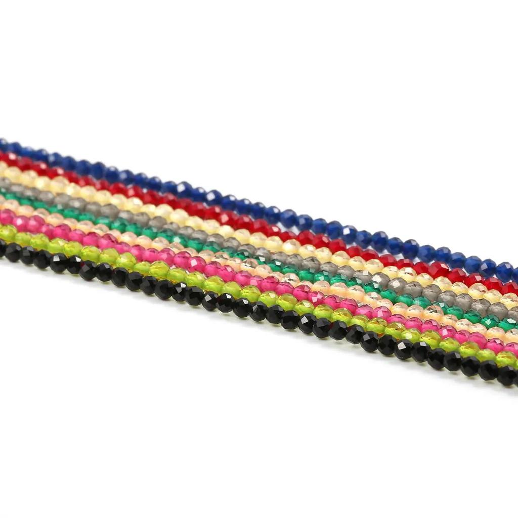 3 шт./набор 2/3 мм натуральный камень шпинель огранка разноцветные свободные разделительные бусины для изготовления ювелирных изделий своими руками ожерелье серьги браслет аксессуар