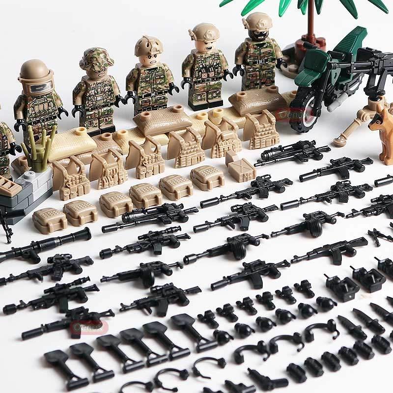 Россия Альфа, солдаты спецназа, военное оружие, фигурки пистолетов, детали, блоки, сборка, модель, строительные наборы, игрушки