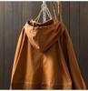 Women's Oversized Color Block Patchwork Hooded Sweatshirt with Double Pockets