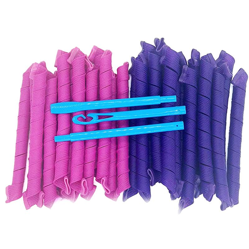 Набор бигуди для завивки волос без нагрева Создайте упругие спиральные локоны без теплового повреждения Безопасные простые в использовании крючки для легкой укладки Набор