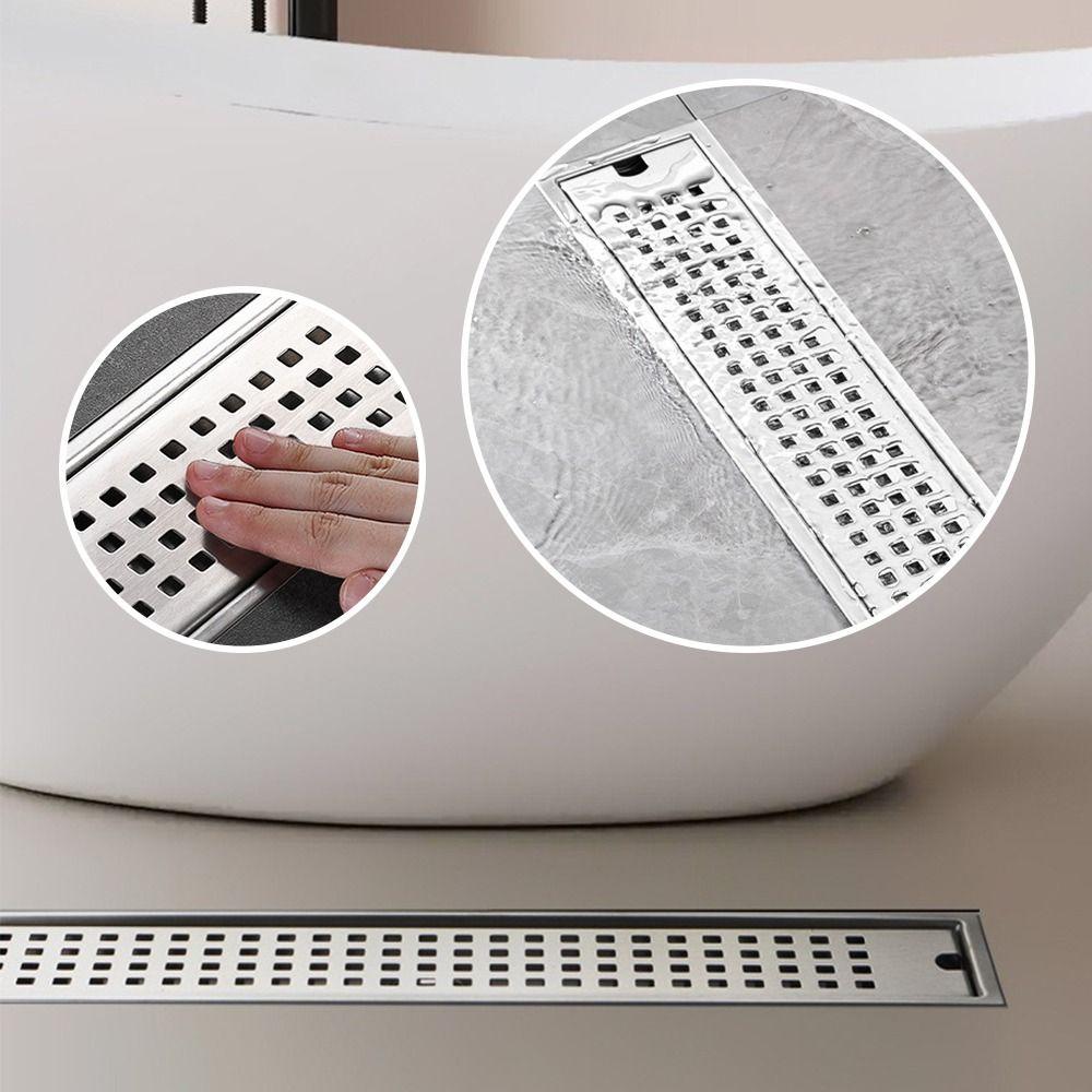 Нержавеющая сталь Душевой слив для пола Прямоугольная форма Линейный слив для пола Полезный фильтр для слива