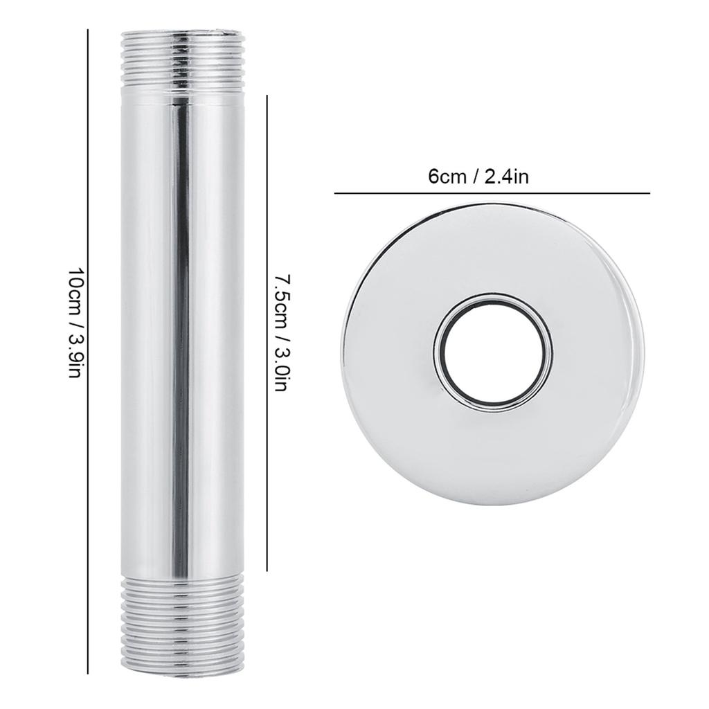 G1/2in Ceiling Mounted Stainless Steel Top Shower Arm Bathroom Shower Accessories