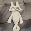 House Of Puso Creative Plush Pendant 15cm Ugly Cute White Cat Stuffed Doll Keychain Bag Charm For Birthday Gift