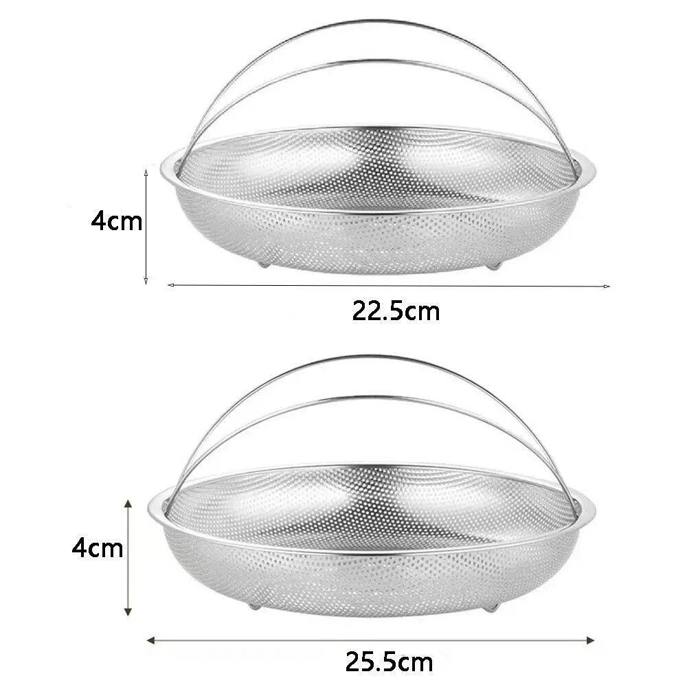 С кронштейном-треножником Корзина для варки на пару Съемная ручка Сливная корзина Скороварка