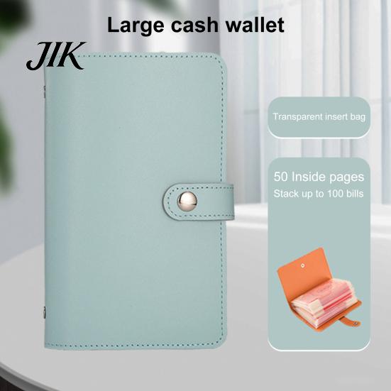 Kids Money Saving Book Cash Savings 50 Sheets Organizer Large Capacity with Clear Insert Pockets Storage Album for Pocket Cards Photos Wallet