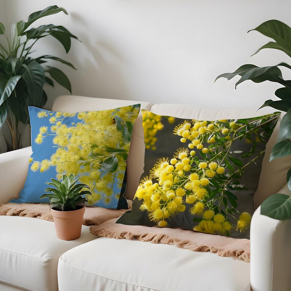 Australia Acacia Pillow Case Living Room Sofa Decorative Cushion Cover Simple Household Light Luxury Printed Pillow