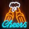 Неоновые вывески Cheers, светодиодные неоновые вывески, неоновые вывески Cheers, настенный декор с питанием от USB для вечеринки в комнате для мальчиков-подростков