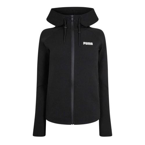 Puma Womens/Ladies Logo Hooded Regular Sweat Jacket