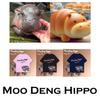 Moo Deng Tiny Baby Hippo Star Thailand Cute Pygmy Hippo Unisex Men Women Kid T-Shirt Print Short Sleeve Round Neck