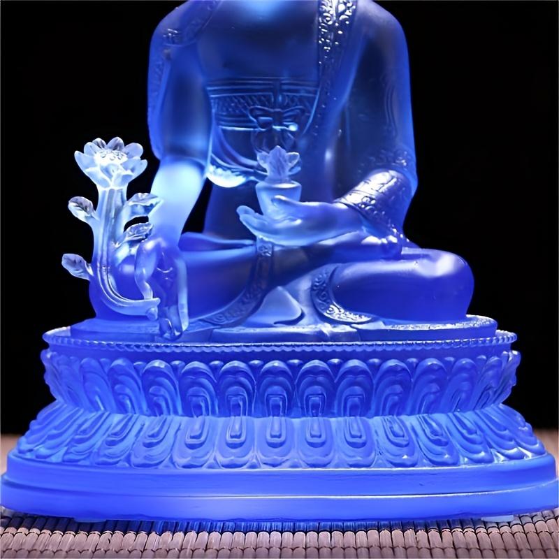 1pc Classic Resin Buddha Statue Ornament, Symbolizing Good Luck & Spiritual Enlightenment, Floor Placement