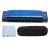 Harmonica C Key 10 Holes Diatonic Scale Mouth Organ Musical Instrument for BeginnerDark Blue