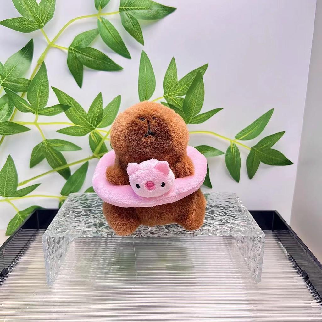 Стильный плюшевый брелок-подвеска Капибара Очаровательная мягкая игрушка для украшения сумки