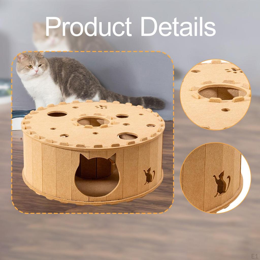 Pet Cat Tunnel Bed Activity Center Comfortable Warm Kitten Tube Nest for Bunny Small Medium