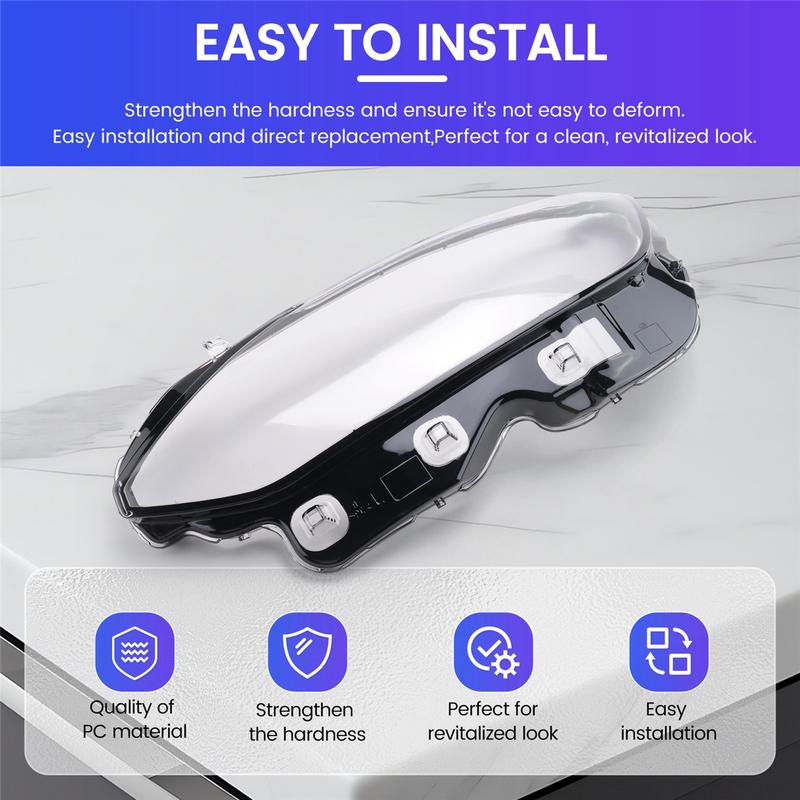 M31K-For Volvo S90 S90L 2016- Car Front Headlight Cover Headlamp Lamp Shell Mask Lampshade Lens Plexiglass Left