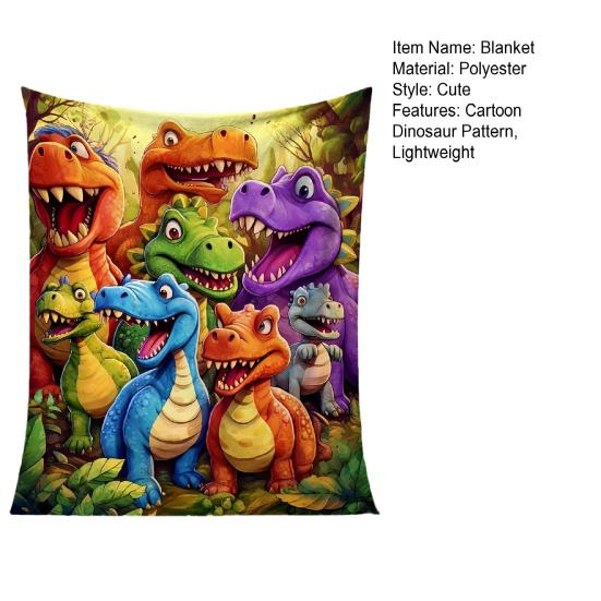 Детское фланелевое одеяло с красочным узором улыбающегося динозавра, рождественское одеяло, легкое, теплое, одеяло с животными