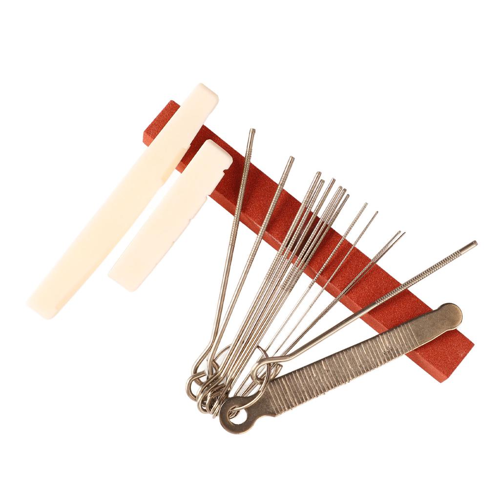 Guitar File Set Metal Stone Guitar File Needle with Nut Saddle for Forming Copying Repair Maintenance