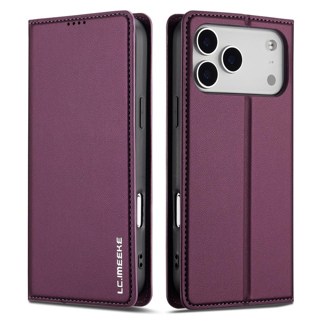 LC.IMEEKE L1 Series for iPhone 17 Pro Max Case PU Leather Wallet Stand Protective Phone Cover