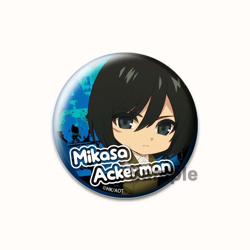 58mm Classic Anime Attack On Titan Brooch Cartoon Figure Badges for Backpack Decoration Clothes Lapel Pin Accessories Fan's Collection
