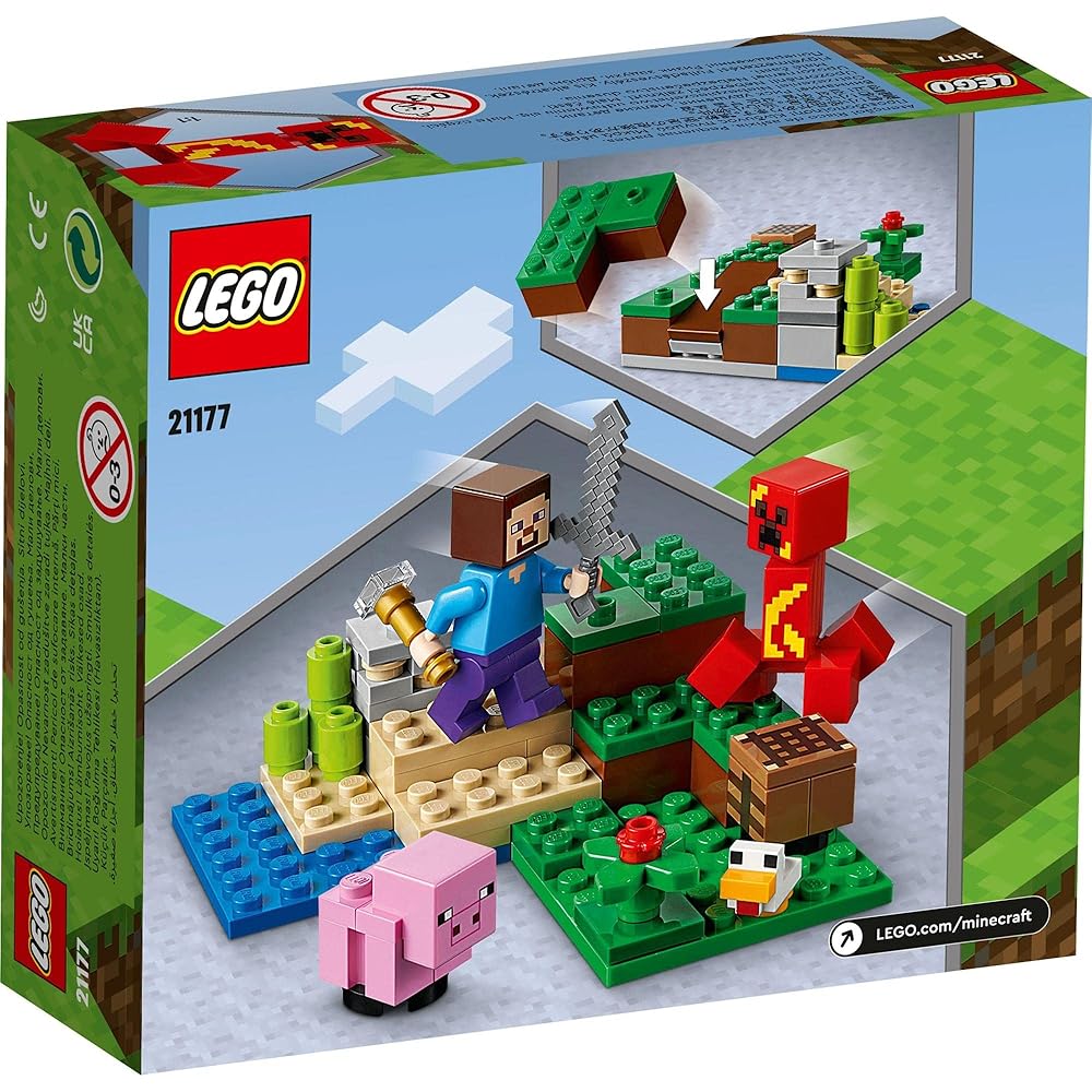 Конструктор LEGO Minecraft Встреча с Крипером Набор 21177 Строительные блоки Игрушка для детей от 7 лет