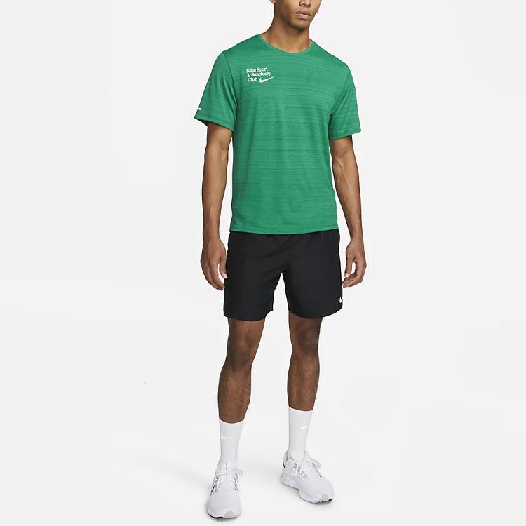 Nike T Shirts Men's Malachite Crew Neck Moderate Straight Fit FB9037-365