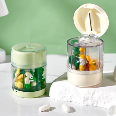 Органайзер для таблеток, еженедельный дозатор лекарств, большая емкость, компактный дизайн, портативный контейнер для хранения таблеток с резаком