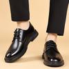 Spring and Autumn Men's Comfortable Business British Casual Leather Shoes Classic Men Korean Lace Up Small Leather Shoes
