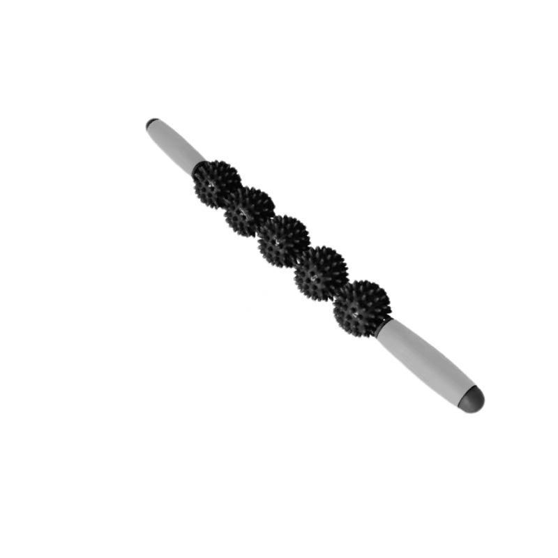 Массажный ролик «Ежик»: Йога-фитнес-палка с шипами для расслабления мышц (Варианты с 3 или 5 мячами)