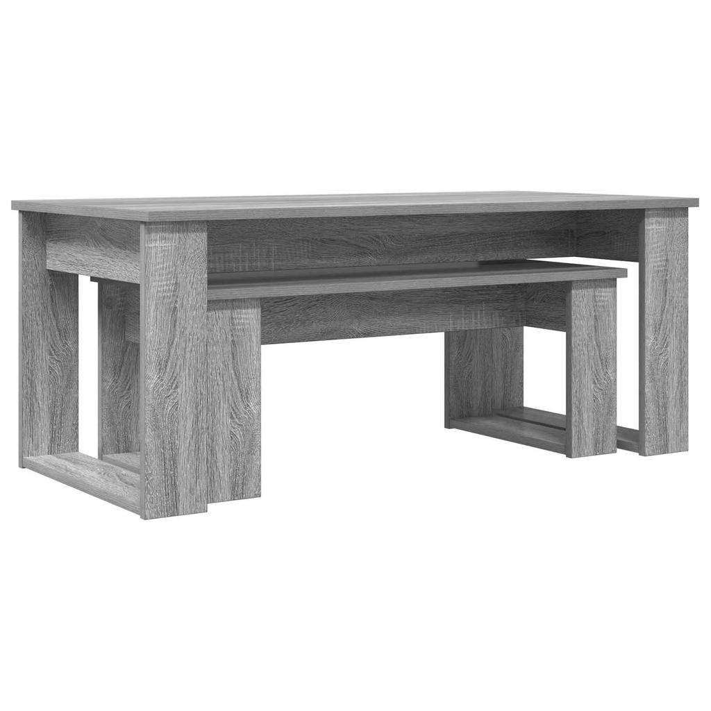 Coffee Table Set 2 Pieces Sonoma Grey 100 x 50 x 42 cm
