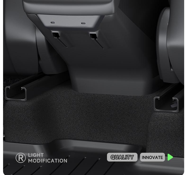 Фланелевая накладка от пинков для задней консоли Tesla Model Y/3 - Износостойкий защитник