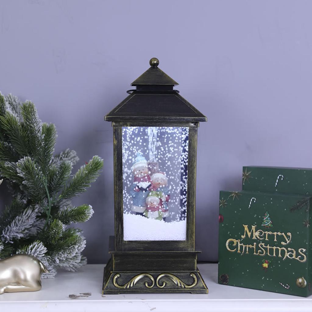 Christmas Musical Snow Lantern USB Plug In & Battery Operated LEDs Fairy Lights Lamp Santa Claus