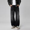 Весна Новое Популярное Ретро Свободные Прямые Повседневные Мужские Джинсы Без Эластичного Денима