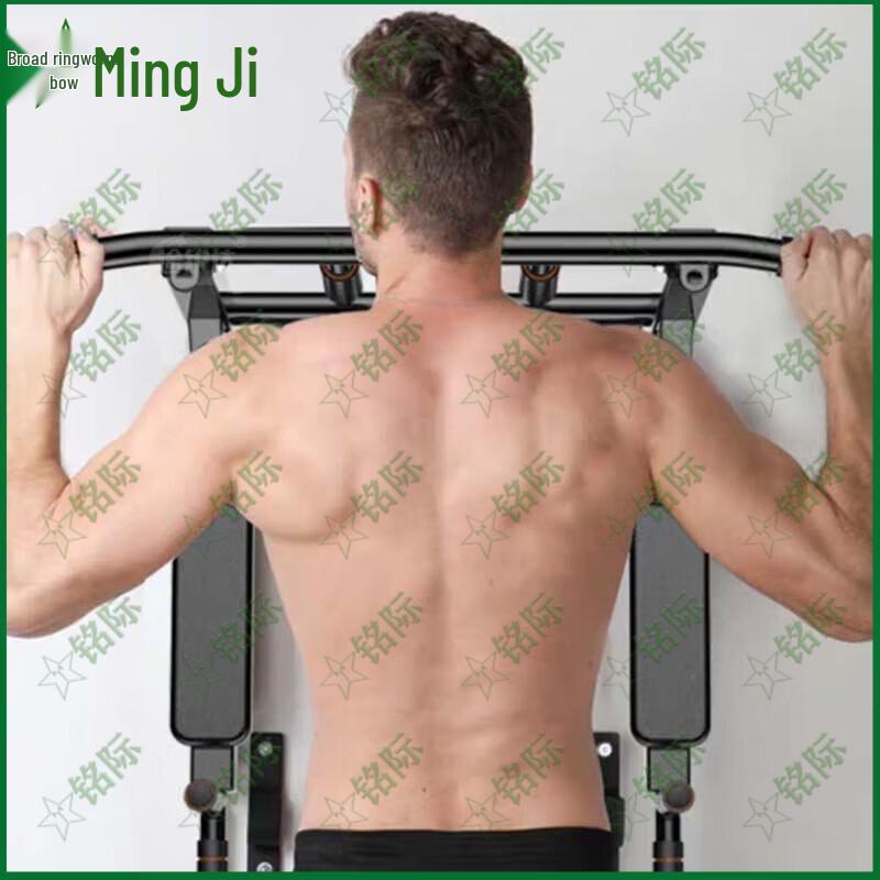 Mingji Wall-Mounted Pull-Up & Dip Station with Punching Bag Holder