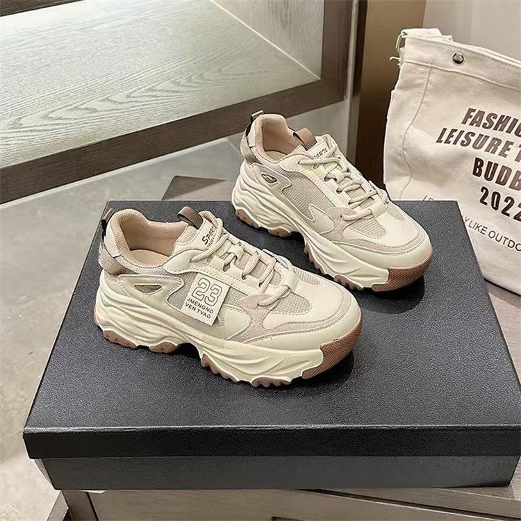 Женские модные массивные кроссовки, дышащая обувь Dad Shoes, модная легкая спортивная обувь, увеличивающая рост, универсальный дизайн