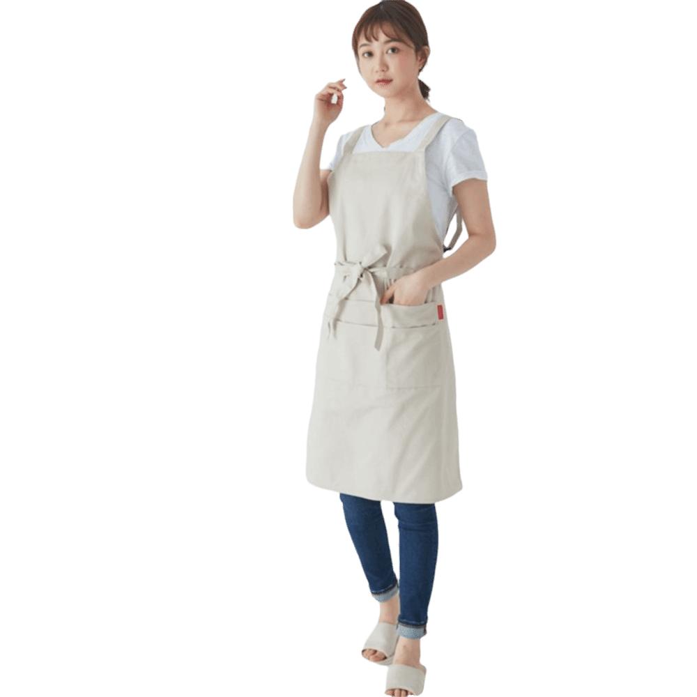 Hanging Neck Household Waterproof Apron Cotton Kitchen Apron Japanese-style Apron Restaurant